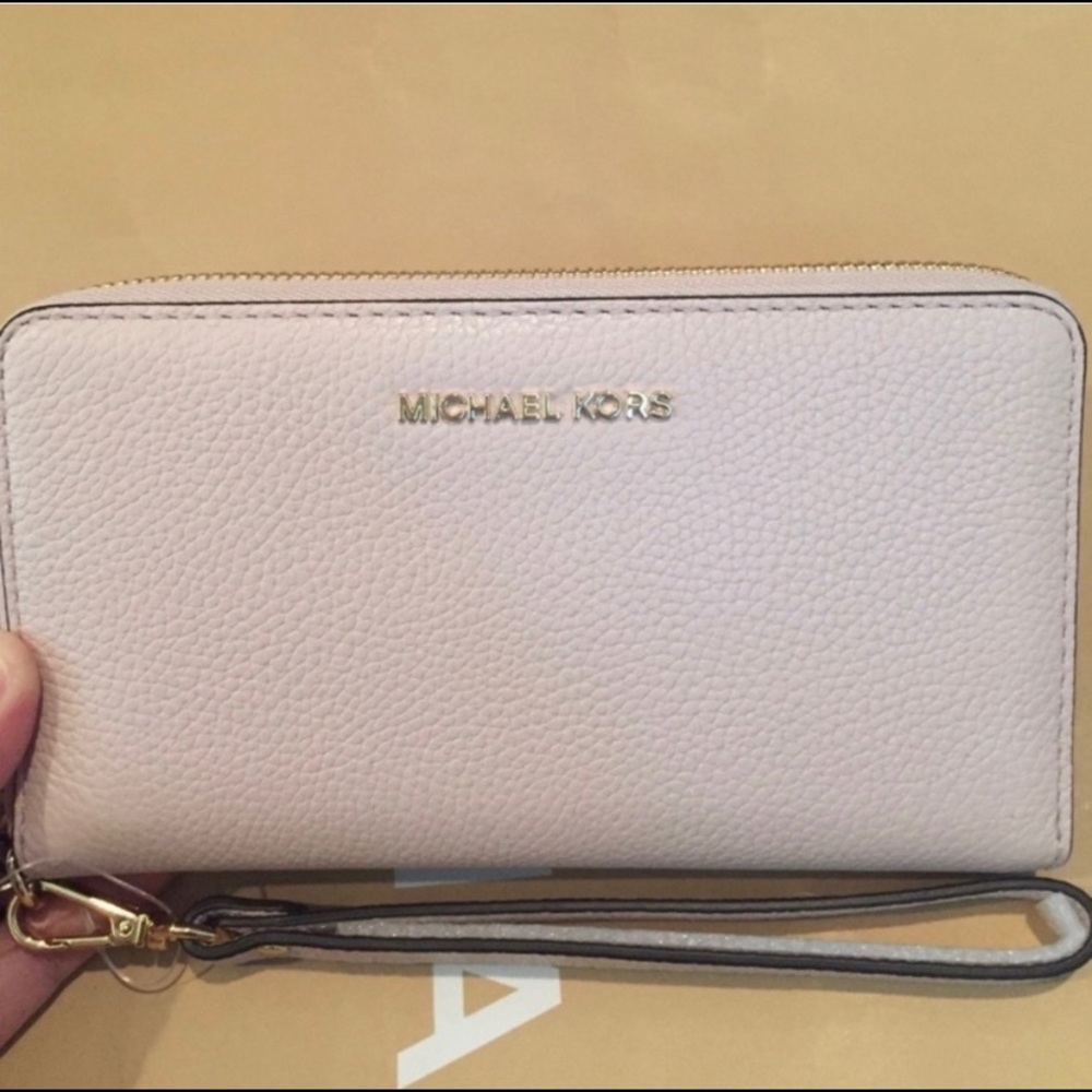 Michael Kors Mercer Lg Phone Case Wallet Oyster